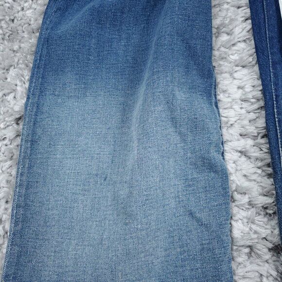 Lauren Ralph Lauren Ombre High Rise Wide Leg Crop Jeans Size 2P Petite Blue Y2K - Picture 6 of 13